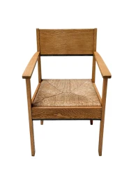 Art Deco Armchair by J.A. Muntendam, Solid Oak, Dutch Design, 1920s